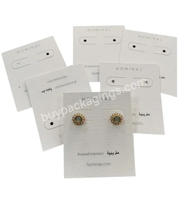 Jewelry Card Packaging Logo Gold Foil Earring Card Custom