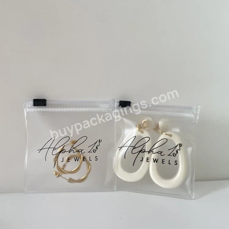 Jewelry Packaging & Display Zipper Bag With Custom Logo Frosted/clear Jewelry Pouch Ziplock Packaging Bags