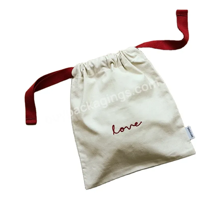 Jewelry Small Cloth Bog Personalized Recyclable Customized Logo Gift Canvas Custom Drawstring Bag Packaging Cotton Bags