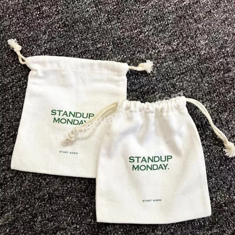 Jewelry Small Cloth Bog Personalized Recyclable Customized Logo Gift Canvas Custom Drawstring Bag Packaging Cotton Bags