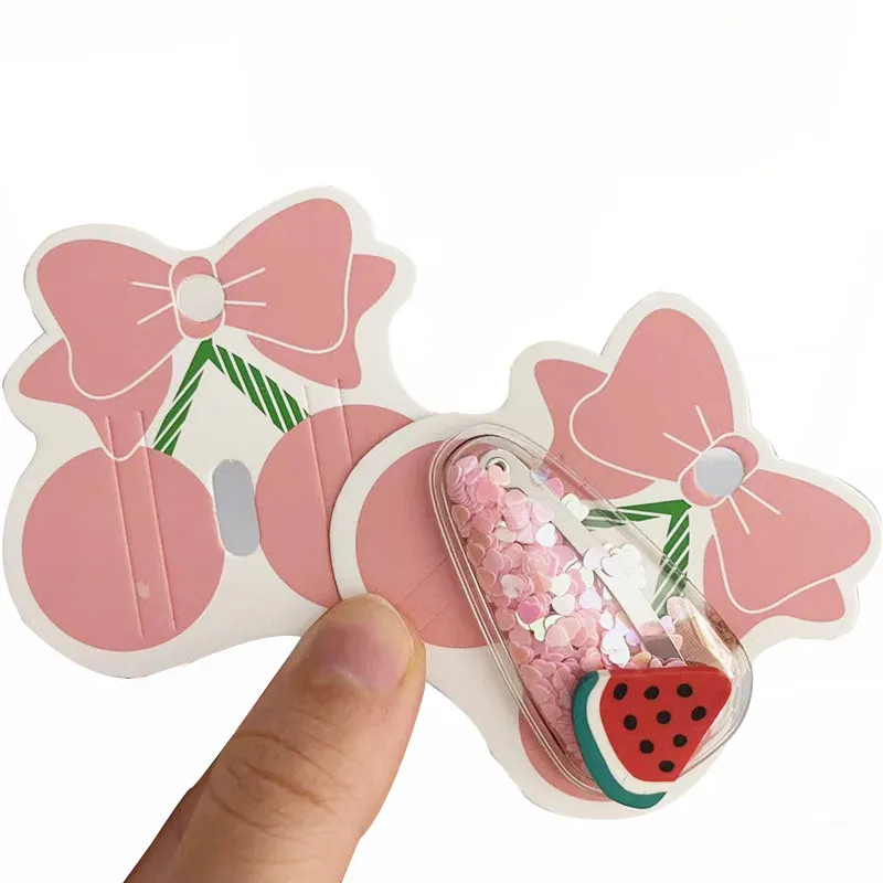Kids Hair Clip Packaging Card Custom Printed Paper Display Card With Logo For Hair Accessory Holder