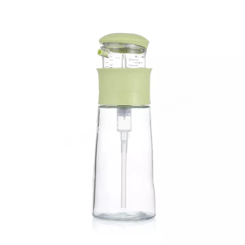 Kitchen Cooking Edible Clear Glass Sauce Vinegar Liquid Olive Oil Pot Can Seasoning Bottle Container Dispenser With Pp Lid