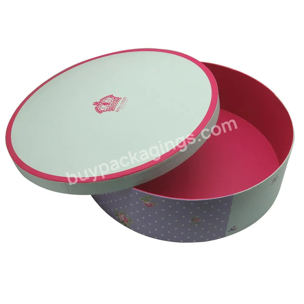 kitchen dinnerware set sweet truffle paperboard packaging round circle gift box for porcelain plate