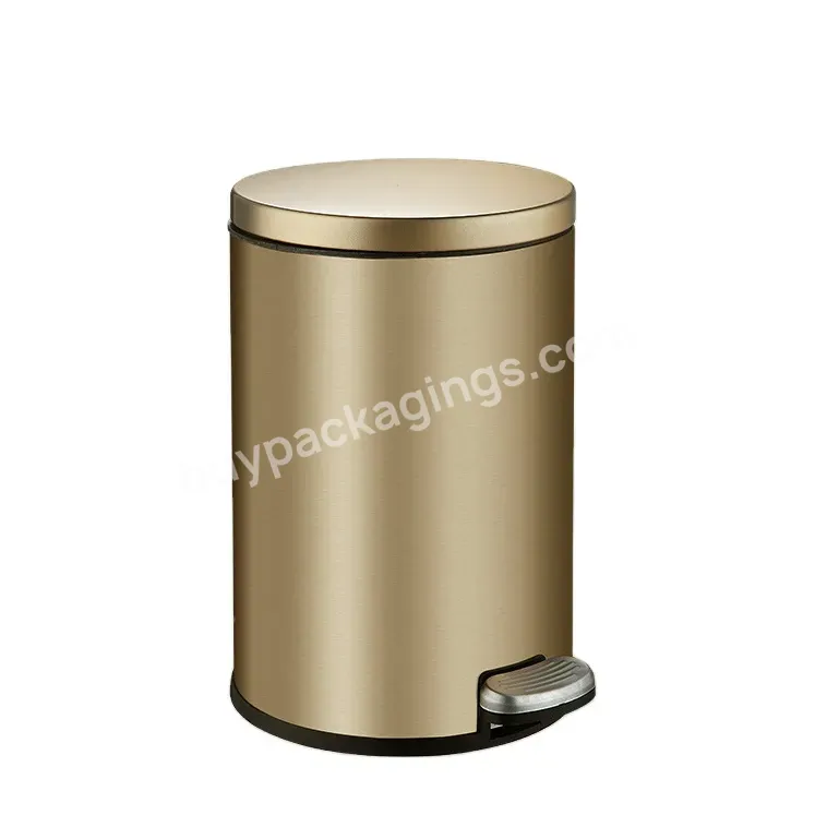 Kitchen Trash Cans Stainless Steel Trash Bin 13 Gallon Trash Bin Use In Home Hotel Metal