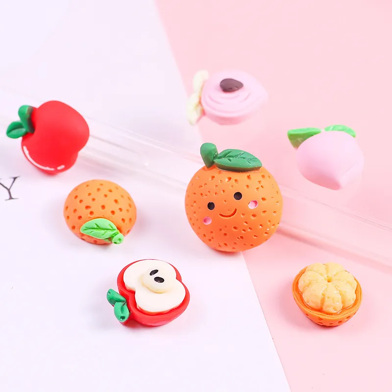 Korea Souvenir 3d Orange Apple Peach Refrigerator Magnet Resin Custom Fridge Magnets