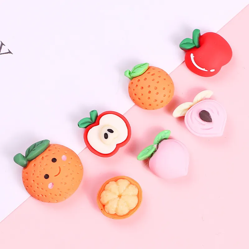 Korea Souvenir 3d Orange Apple Peach Refrigerator Magnet Resin Custom Fridge Magnets