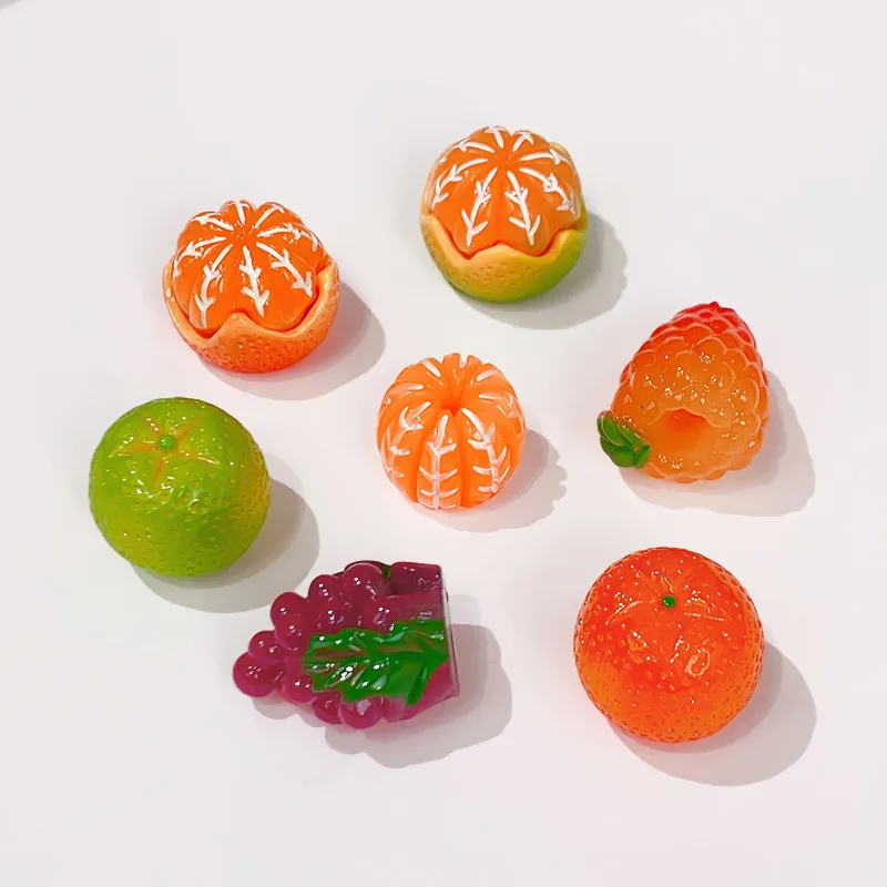 Korea Souvenir 3d Resin Fridge Magnets Banana Pineapple Grape Durian Orange Fruit Fridge Magnets