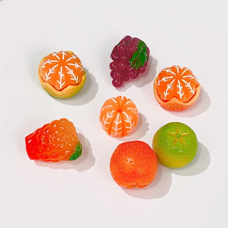 Korea Souvenir 3d Resin Fridge Magnets Banana Pineapple Grape Durian Orange Fruit Fridge Magnets