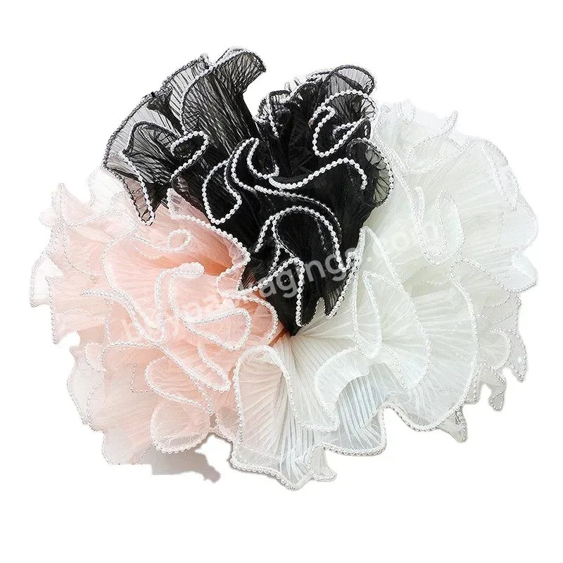 Korean Bouquet Flowers Ruffled Wrapping Material Decorative Bags Mesh Wrapping Paper Crimped Pearl Wave Yarn Wholesale