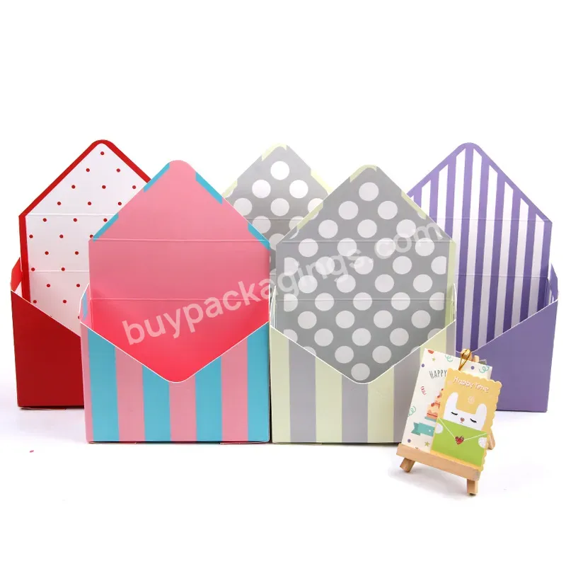 Korean Fashion Envelope Flower Box Store Layout Flower Basket Folding Gift Box Flower Packaging Box Imported Cardstock Custom