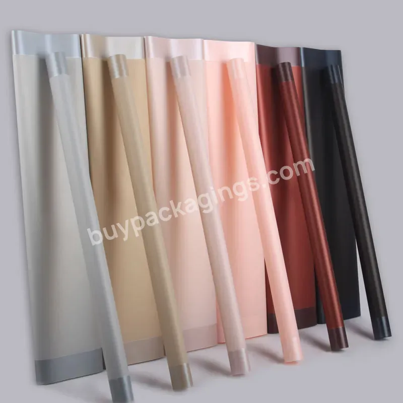 Korean Style 58*58cm Translucent Jelly Plastic Film Gift Flower Packing Paper Sheet With Pearlized Surface In Edge