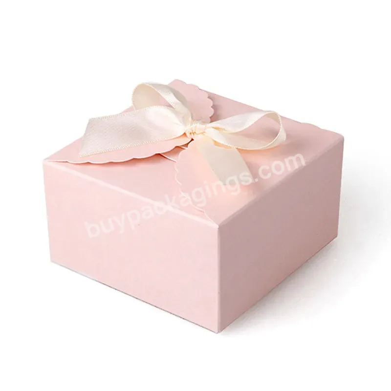 Korean White Cardboard Soap Flower Handmade Soap Square Gift Box Spot Simple Baking Candy Folding Small Paper Box