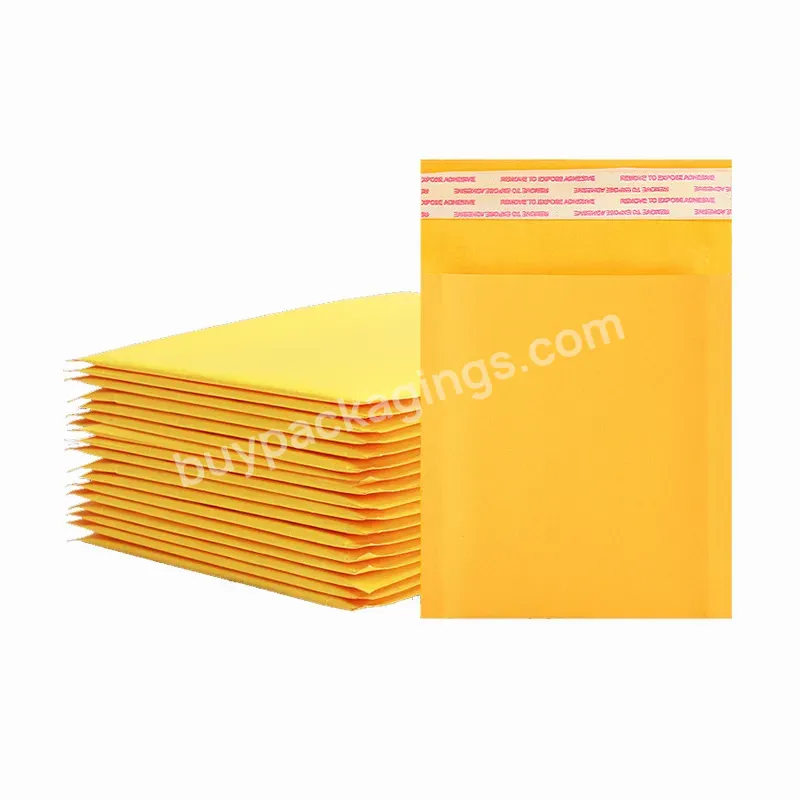 Kraft Bubble Mailer Custom Logo Compostable Mailer Padded Envelope Black Kraft Paper Shipping Bubble Bag For Cosmetics