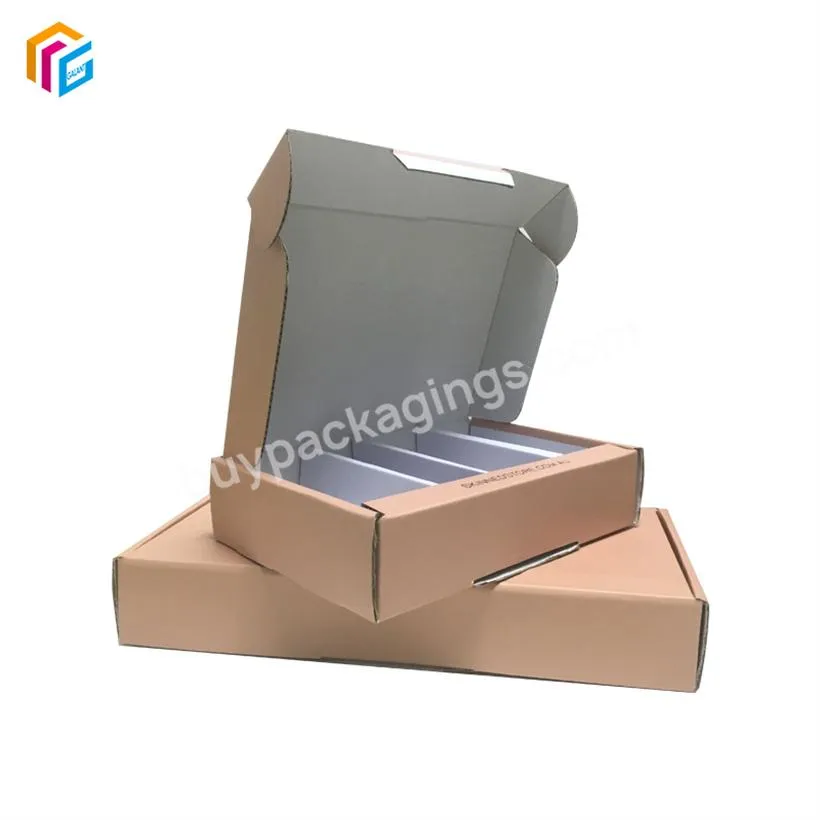kraft corrugated candle shoe box mailer design 9*6*4 shipping box