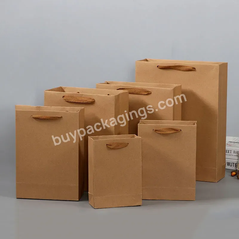 Kraft Custom Eco Friendly Paperboard Gift Shopping Packaging Brown Paper Bag