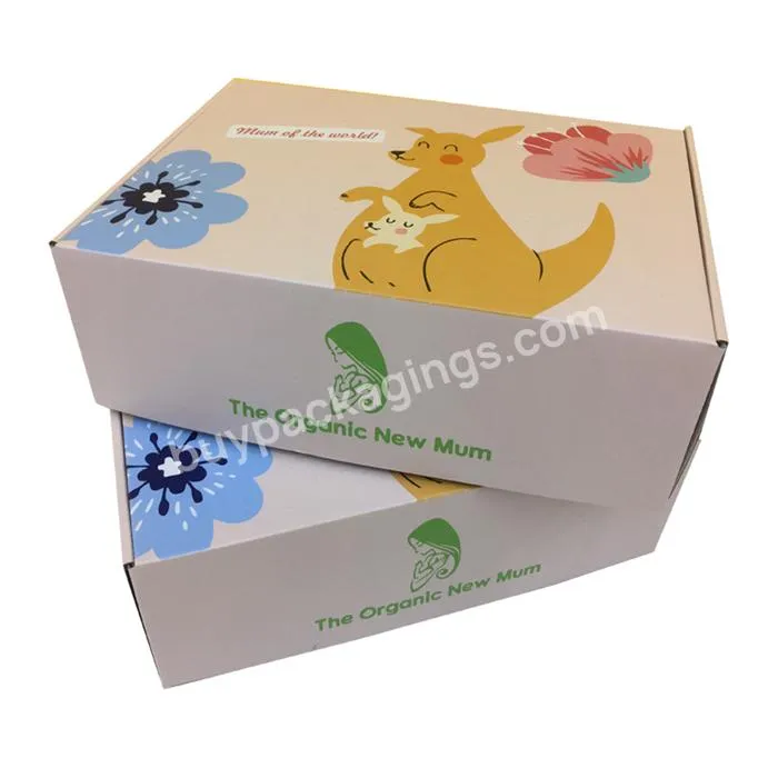kraft packing paper jewelry mailer box with logo custom printed logo customizable kraft corrugated box