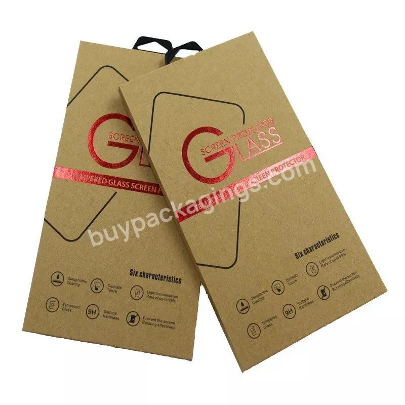 Kraft Paper Book Style Tempered Glass Screen Protector Packaging Box Gift Packaging Custom Packaging
