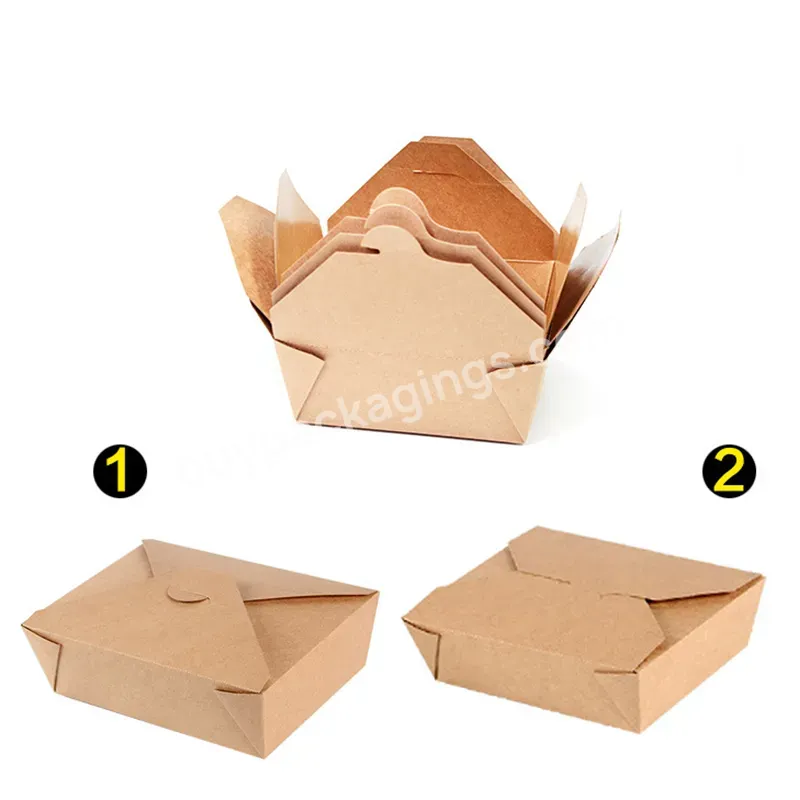 Kraft Paper Box Food Packaging Boxes Disposable For Fast Food