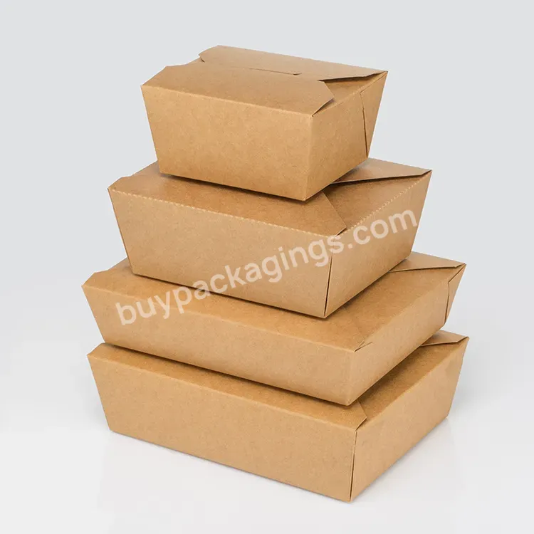 Kraft Paper Box Packaging For Food Takeaway