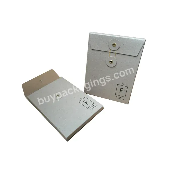 Kraft Paper Button And String Closure Gusset Paper Envelopes Gift Packaging Kraft Paper Envelopes