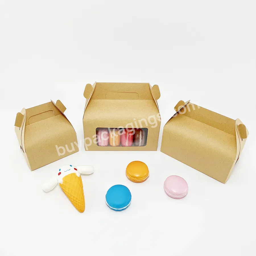 Kraft Paper Cake Box With Handle Birthday Party Exquisite Cake Box Custom Printing Boxes