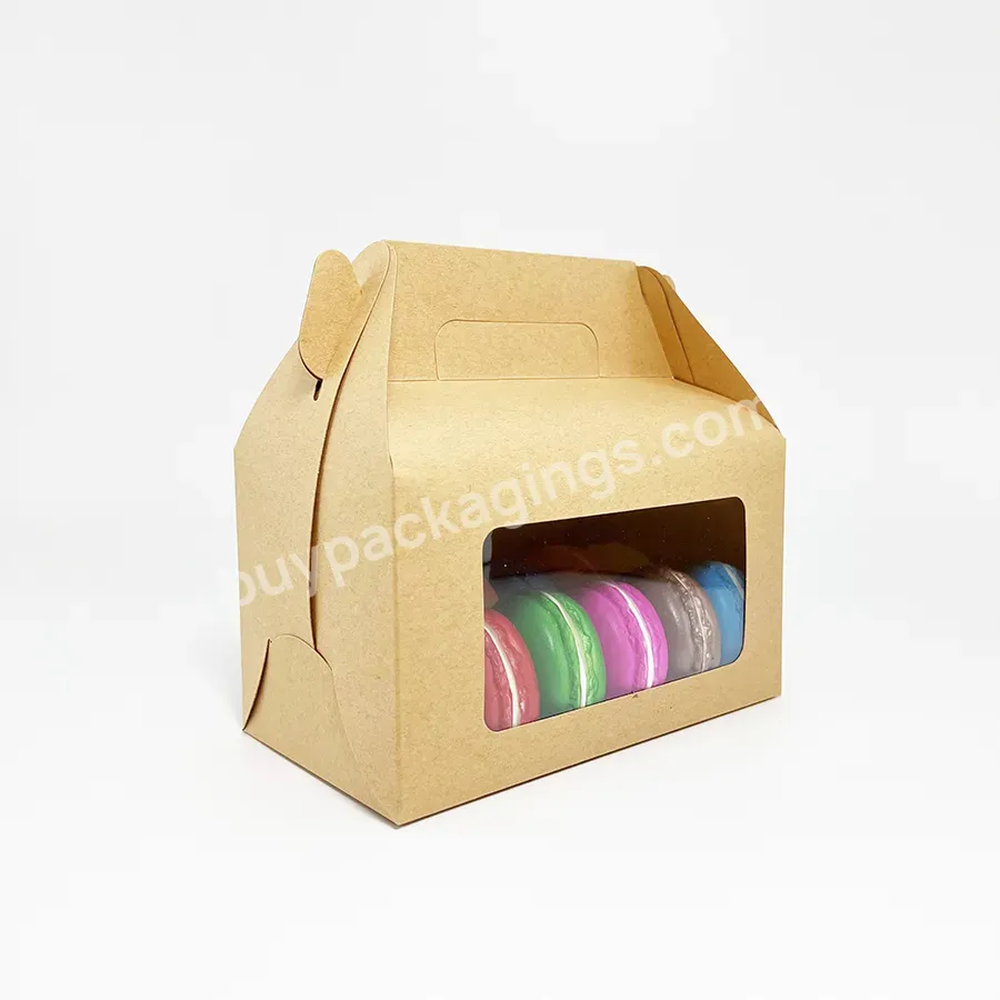 Kraft Paper Cake Box With Handle Birthday Party Exquisite Cake Box Custom Printing Boxes