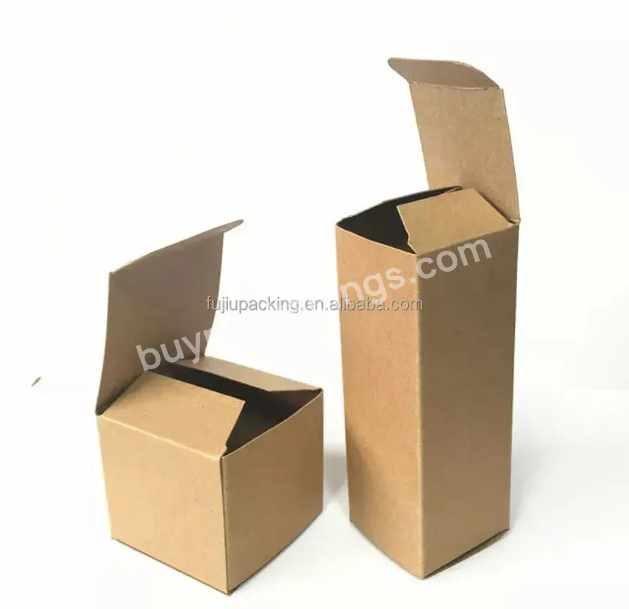 Kraft Paper Cardboard 30ml 50ml 100ml 500ml Protective Brown Glass Bottle Package Paper Box For Olive Oil