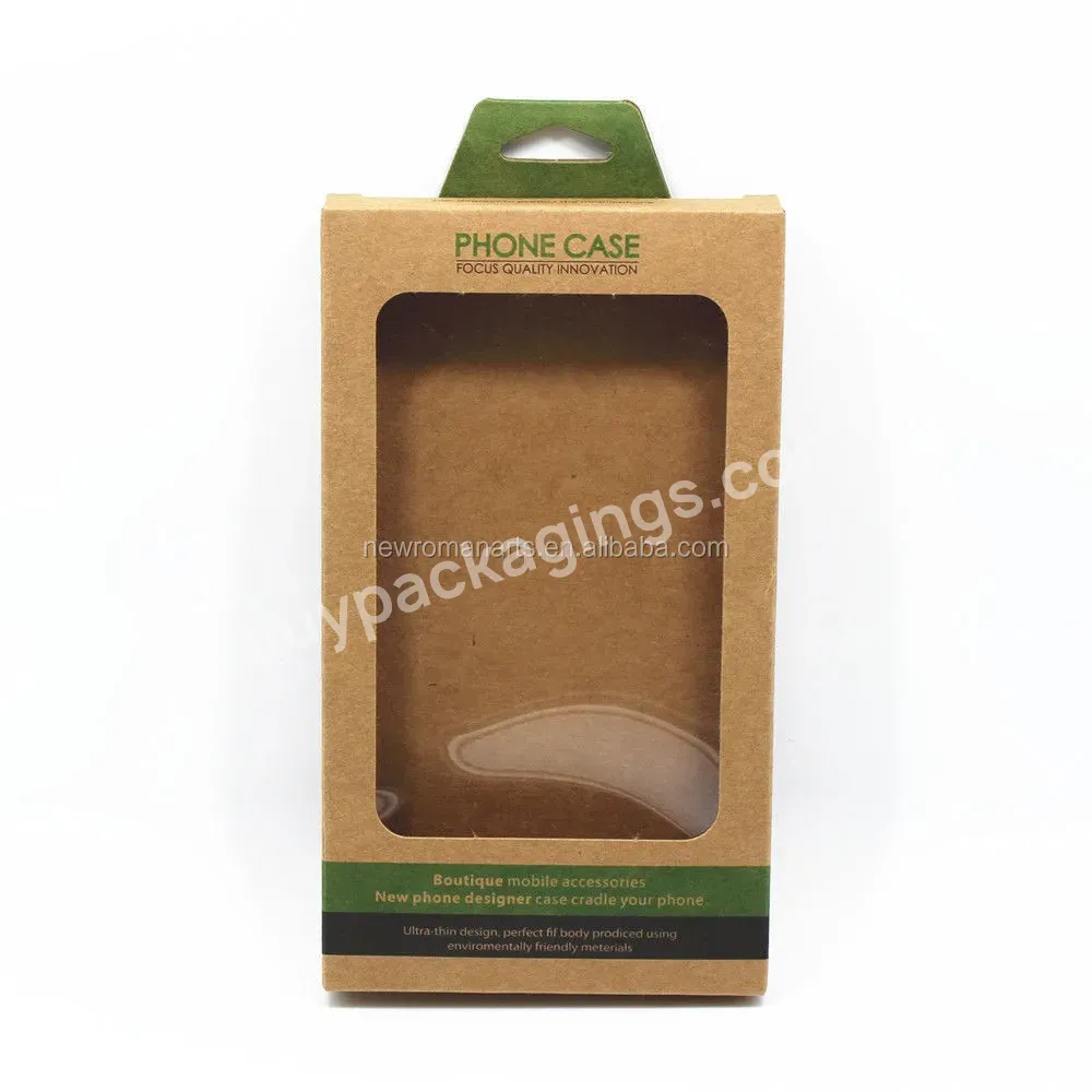 Kraft Paper Cell Phone Case Boxes Retail Packaging Box For Mobile Phone Shell