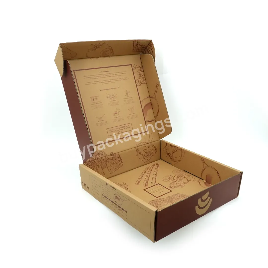 Kraft Paper Corrugated Boxes Mail Shipping Box For Packiging With Logo