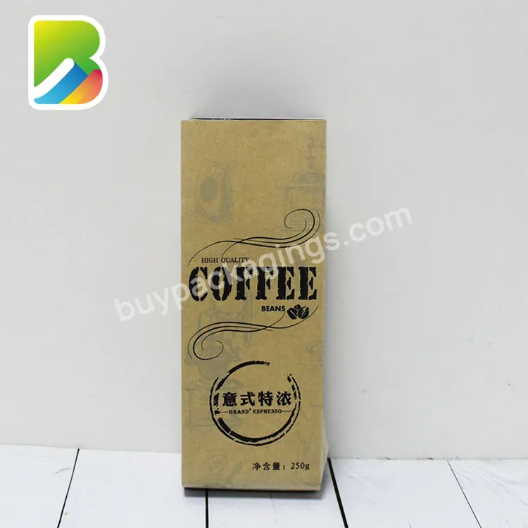 Kraft Paper For Bean With Valve 250g 500g 1kg 3kg Pp Laminated Mini Printing Foil 1lb Side Gusset Lined Biodegradable Coffee Bag