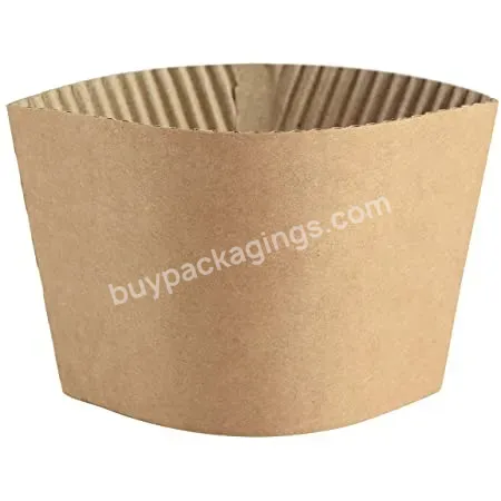 Kraft Paper Hot Cup Sleeve Jacket Holder Milk Cup Carrier Hand Protector Can Be Customized