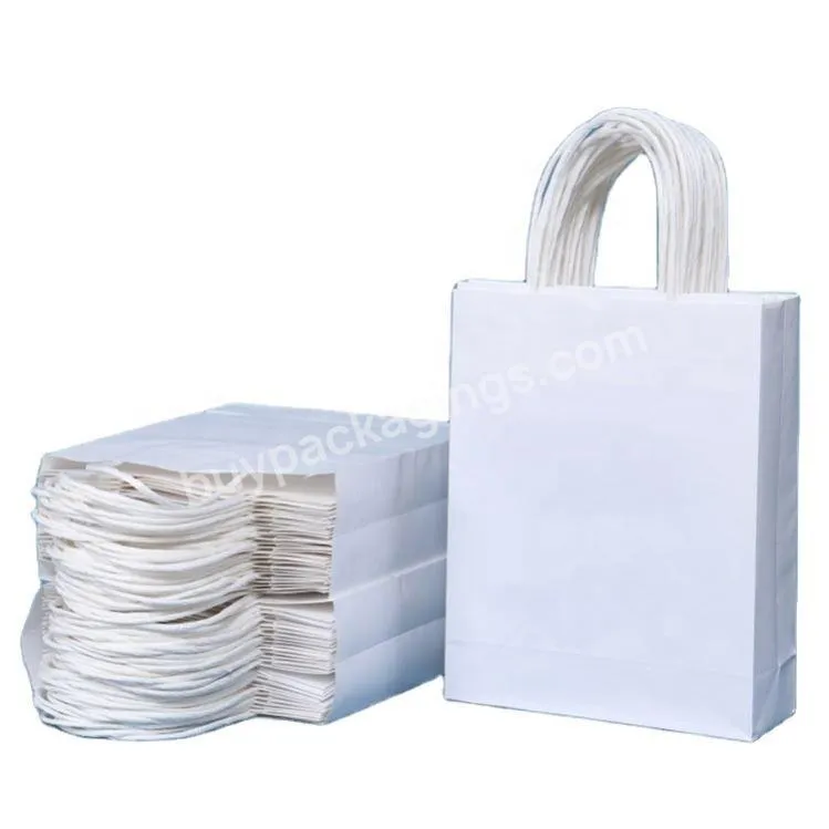 Kraft paper multicolor clothing shopping packaging portable paper bag logo customization wholesale
