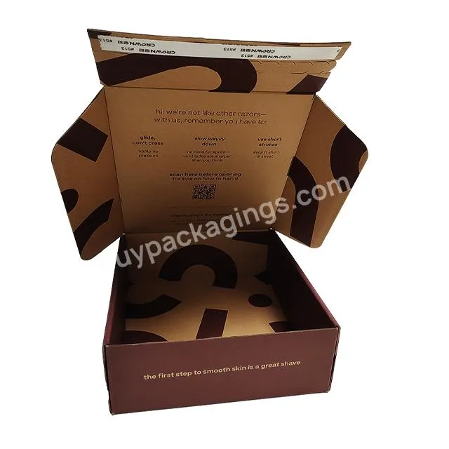 kraft paper packaging 12x14x8 mailer box colored cosmetic wine corrugated box