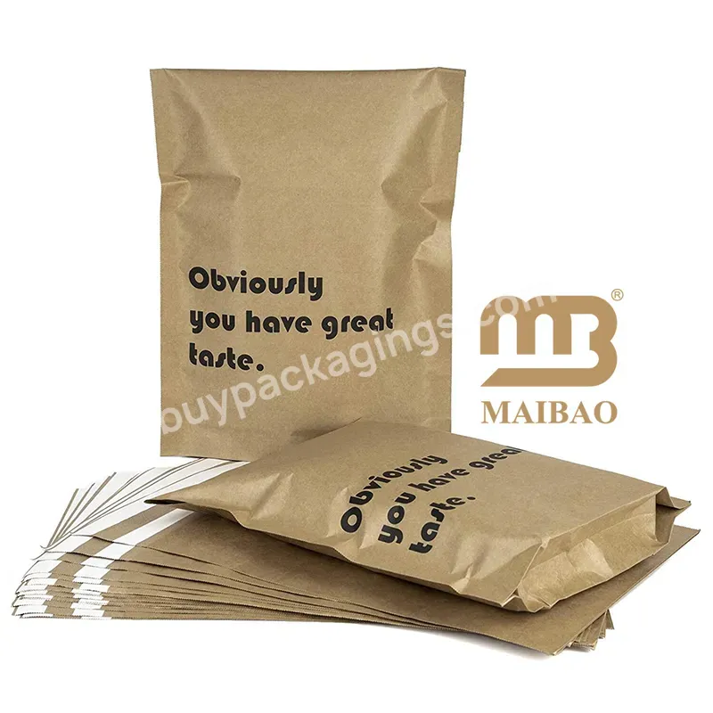 Kraft Paper Poly Envelopes Mailer Self Seal 100% Recyclable Reusable Packaging For T Shirt Clothing Bag 9.3 X 13 Good Taste