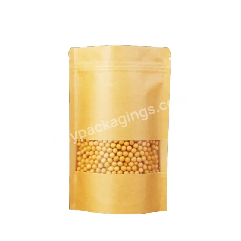 Kraft Paper Self Sealing Bag With Thickened Bottom Support,Standing Bag,Food Plastic Bag