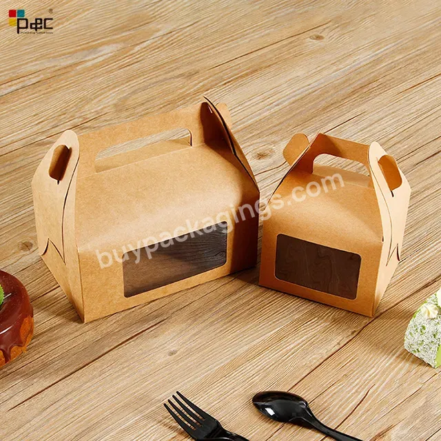Kraft Paper Slide With Window Paper Takeout Box Paper Box Food