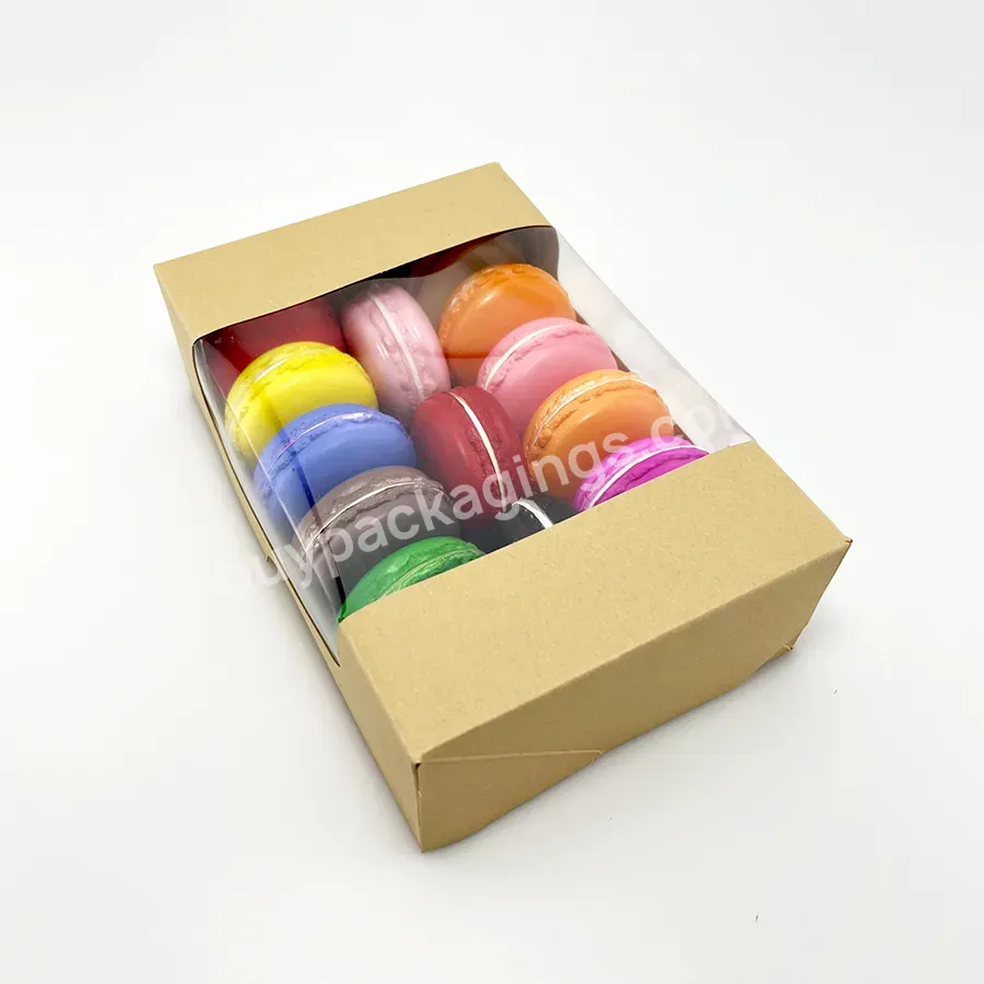 Kraft Paper Square Cake Box Custom Packaging Box Cake Box With Transparent Window Hot Sale