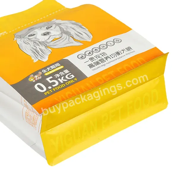 Kraft Resealable 15x22 Resealable Film Cat Food Bags Customized Pet Food Packaging 15kg 20kg