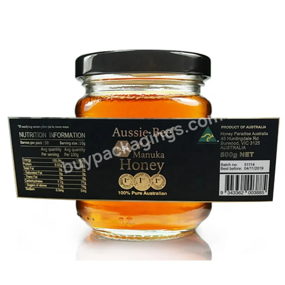 Label Food Jar Honey Stickers,Adhesive Waterproof Roll Jar Sticker