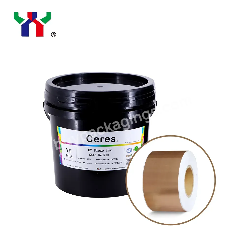 Label Printing Ceres Uv Flexo Ink Red Gold Package 5kg/barrel