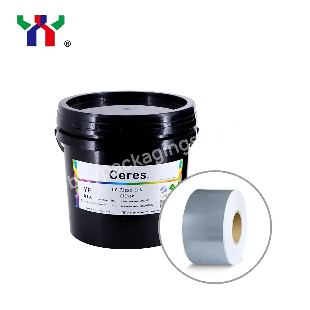 Label Printing Ceres Uv Flexo Ink Sliver Color Package 5kg/barrel