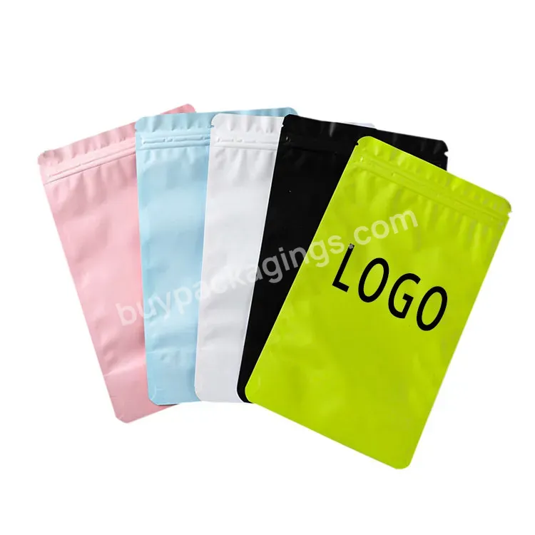 Laminated Aluminum Colorful Foil Zip Lock Bag Stand Up Pouch Bag