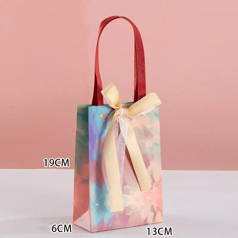 Laminated Euro Tote Paper Bag With Ribbon Handle