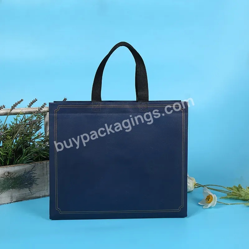 Laminated Non-woven Bag Custom Logo High-end Clothing Store Bag Eco-friendly Shopping Bag Handbag Advertising Customization