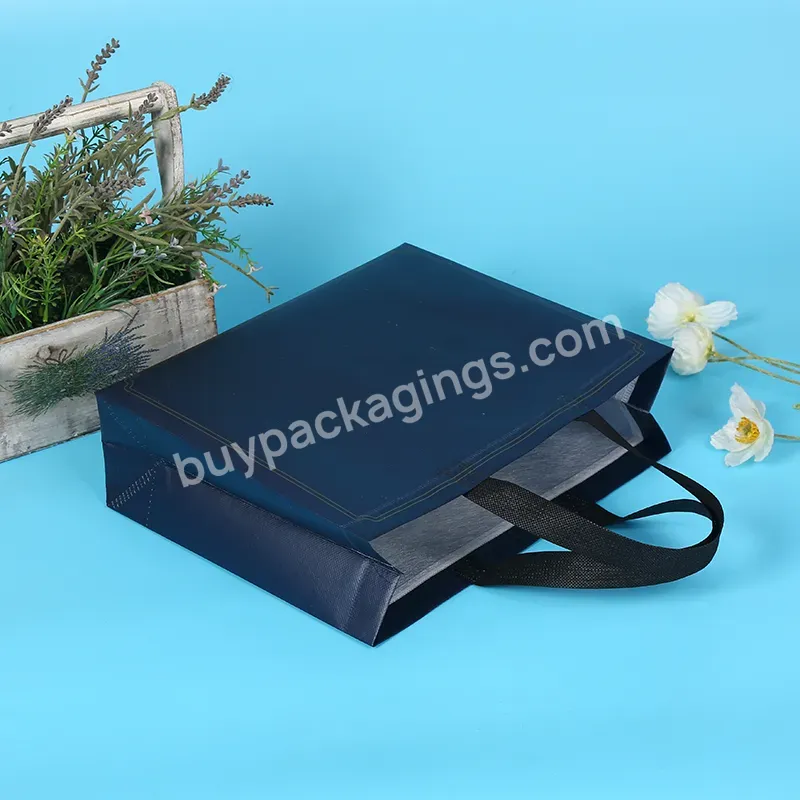 Laminated Non-woven Bag Custom Logo High-end Clothing Store Bag Eco-friendly Shopping Bag Handbag Advertising Customization