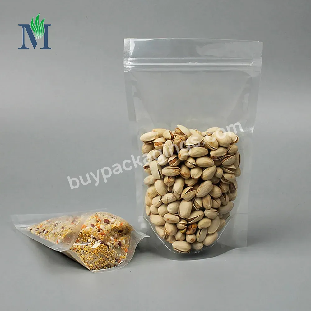 Lamination Resealable Doypack Custom Clear Transparent Plastic Bags Food Stand Up Pouch Zipper Bag