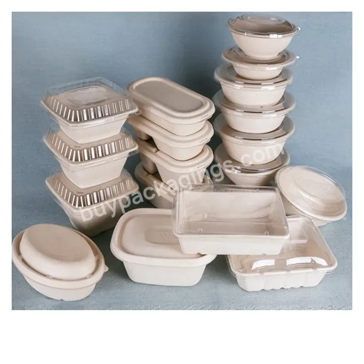 Large 4 Compartments 32oz Container Pulp Takeway Packing Cornstarch And Sugarcane Bagasse Bento Burger Fast Food Disposable Box - Buy Sugarcane Burger Box Large,Cornstarch And Bagasse Containers,Disposable Bagasse Food Container.