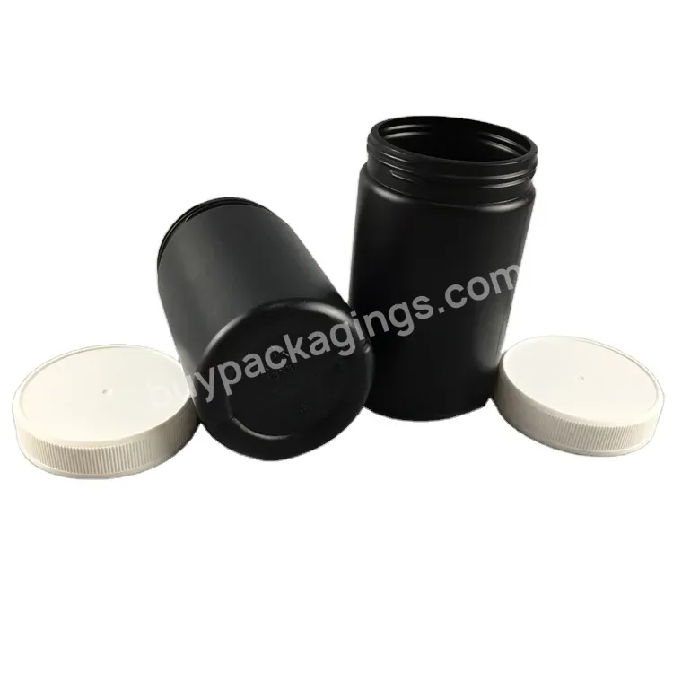 Large Bottle Mouth Hdpe Plastic Jar With Plastic Screw Cap 250ml For Capsule And Powder Food Packing