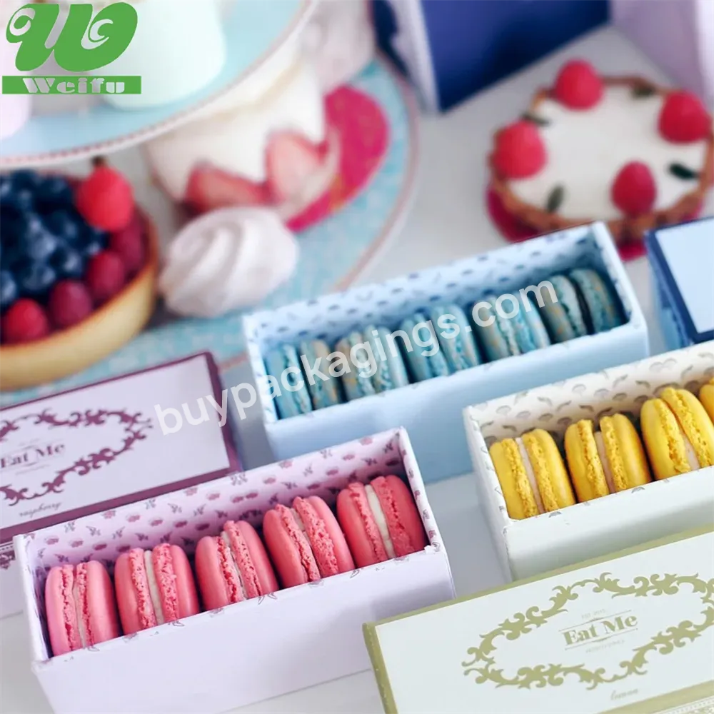 Large Cardboard Container Cookies Candies Container With Clear Window Lid 10 Packs Macaron Boxes