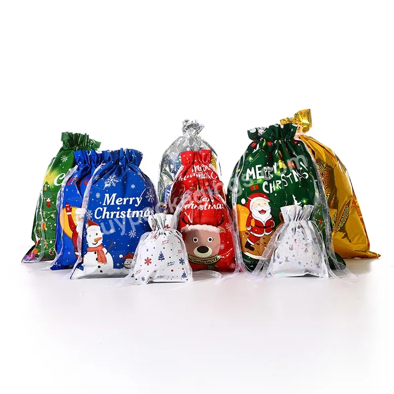 Large Christmas Ornaments Drawstring Christmas Gifts Packaging Bags Other Christmas Decorations